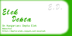 elek depta business card